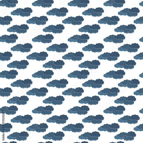 Modern seamless pattern abstract dark clouds, perfect for atmospheric decorative backdrop.