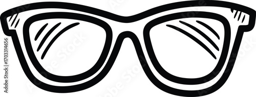 A Stylish Pair of Glasses Illustration Classic Eyewear Design With Thick Frames And A Vintage Inspired Look
