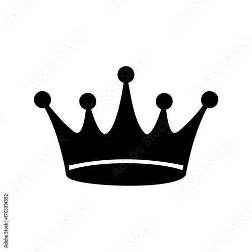 Elegant black crown silhouette conveying power, royalty, and a sense of authority