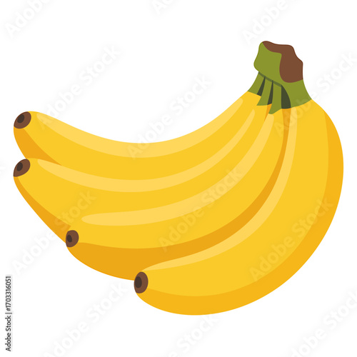 Fresh bunch of ripe yellow bananas healthy tropical fruit food photography