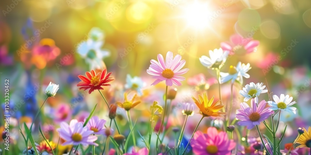 Obraz premium spring flowers in the garden