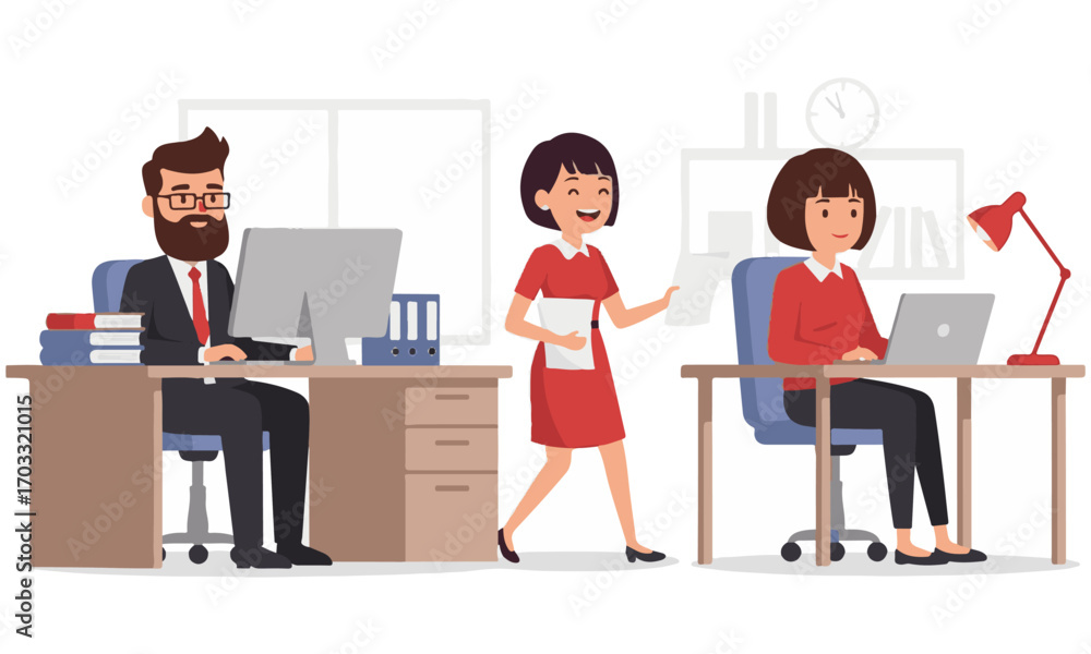 Obraz premium Modern Office Team