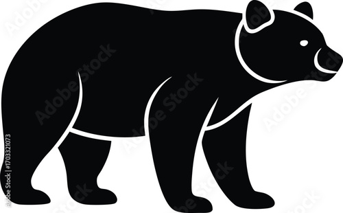 bear silhouette  bear icon isolated on white backg.eps