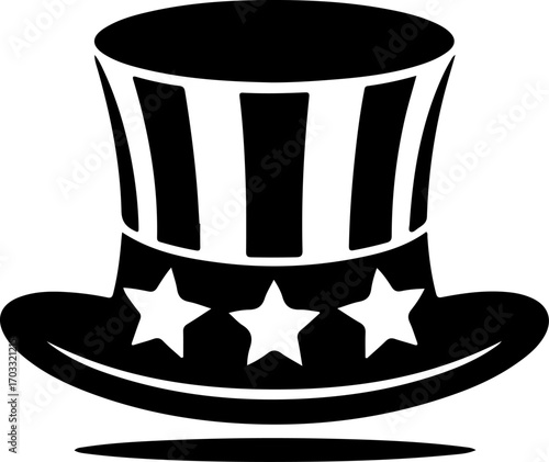 ,America Patriotic Uncle Sam Hat Icon Graphcis