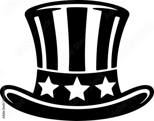 ,America Patriotic Uncle Sam Hat Icon Graphcis