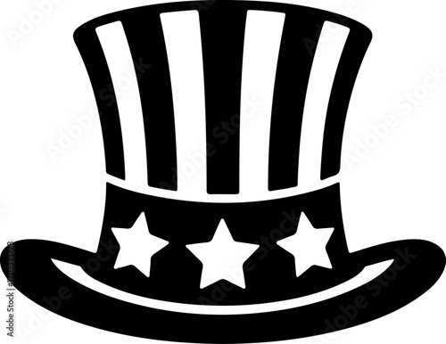 ,America Patriotic Uncle Sam Hat Icon Graphcis