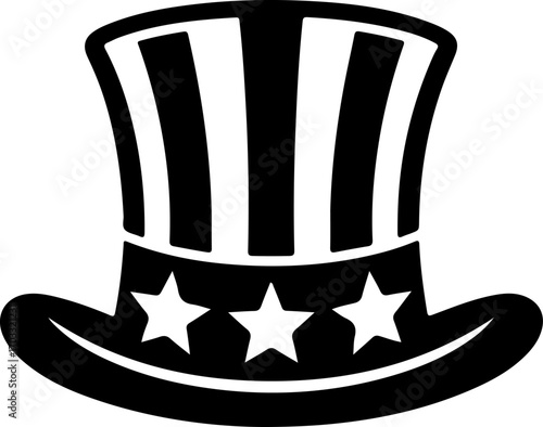 ,America Patriotic Uncle Sam Hat Icon Graphcis