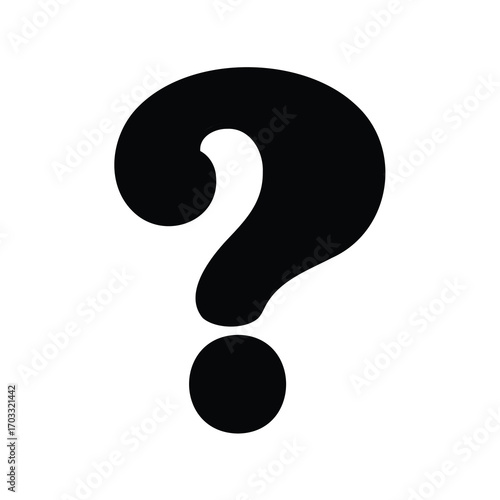 The enigmatic question mark a symbol of inquiry and uncertainty depicted simply