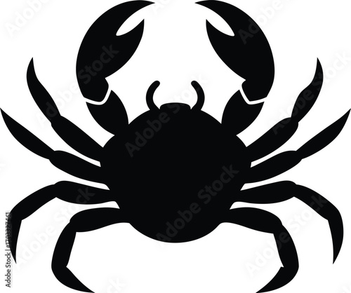 crab silhouette  crab icon isolated on white backg.eps
