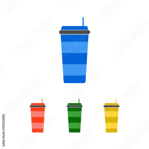 Juice Glass Icon – Fresh Drink and Beverage Symbols for Cafe and Restaurant Design