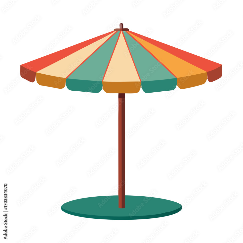 Obraz premium Beach Umbrella, no background vector file.