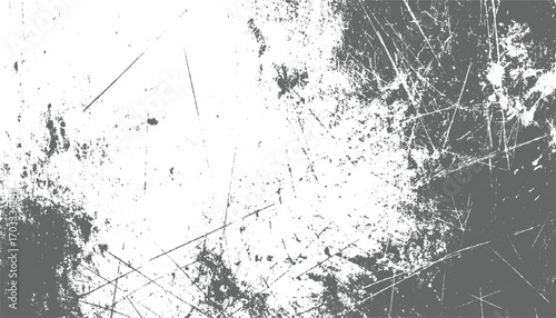 Gray white distressed scratched grunge texture vector
