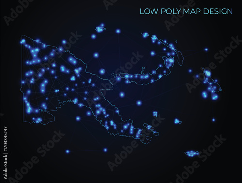 abstract digital networking connectivity vector map design	