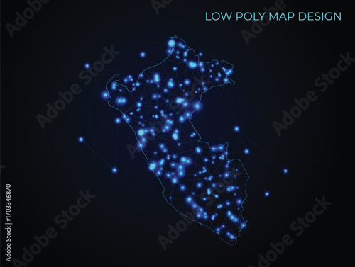 abstract digital networking connectivity vector map design	