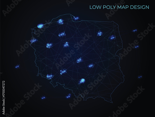 abstract digital networking connectivity vector map design	