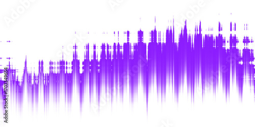 Tableau sur toile An abstract horizontal pattern with bright purple glitch-like texture
