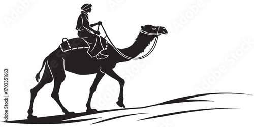 Flat reyes magos silhouette illustration
