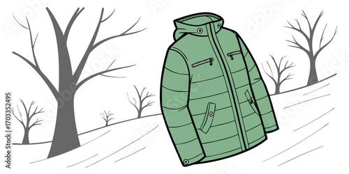 A drawing of a jacket that says quot jacket quot
