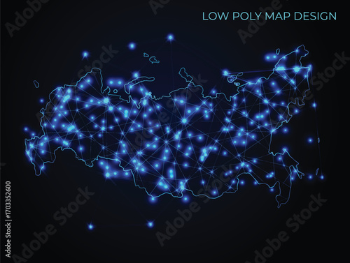 abstract digital networking connectivity vector map design	
