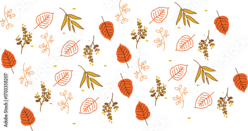 Flowers and Leaves Design Elements