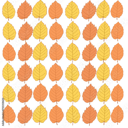 Autumn Leaves Pattern Background Seamless Repetition.