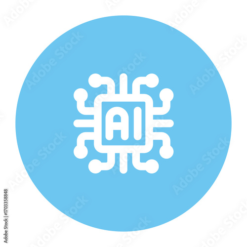 ai chip icon for illustration