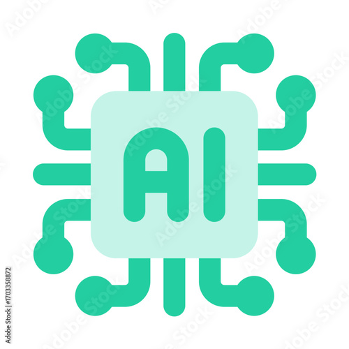 ai chip icon for illustration
