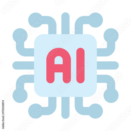 ai chip icon for illustration