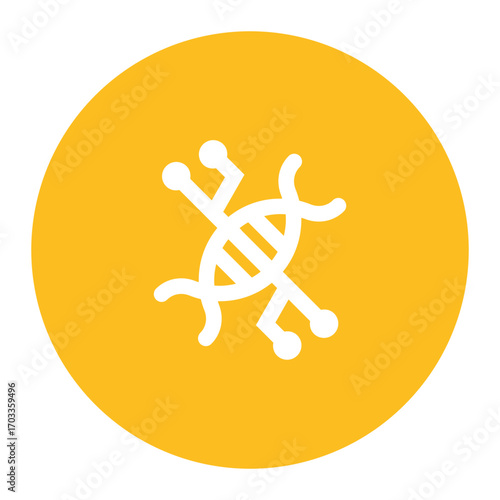 digital dna icon for illustration