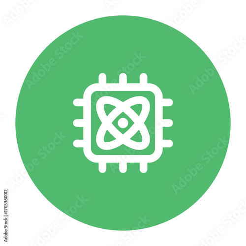 quantum computing icon for illustration