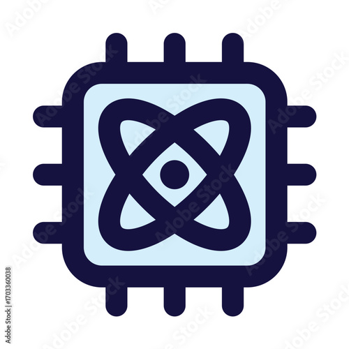 quantum computing icon for illustration
