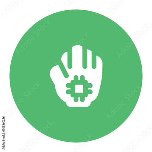 smart chip implant icon for illustration