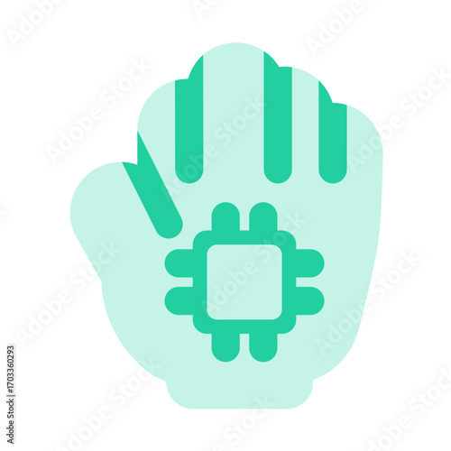 smart chip implant icon for illustration