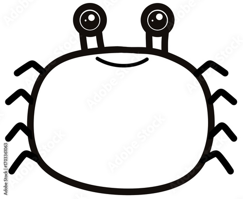 Black Outline Crab