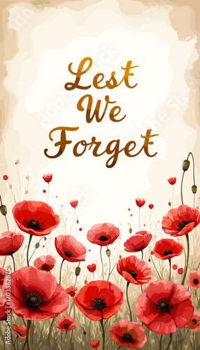 remembrance day banner, remembrance day poster, lest we forget banner, poppy flower design, armistice day poster, veterans day banner, memorial day remembrance, red poppy poster, military tribute bann
