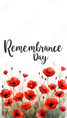 Remembrance Day banner, Remembrance Day poster, Lest We Forget banner, poppy flower design, Armistice Day poster, Veterans Day banner, memorial day remembrance, red poppy poster, military tribute bann