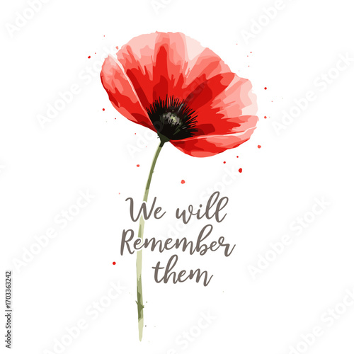 Remembrance Day banner, Remembrance Day poster, Lest We Forget banner, poppy flower design, Armistice Day poster, Veterans Day banner, memorial day remembrance, red poppy poster, military tribute bann