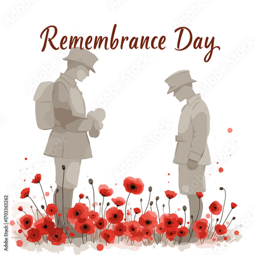 Remembrance Day banner, Remembrance Day poster, Lest We Forget banner, poppy flower design, Armistice Day poster, Veterans Day banner, memorial day remembrance, red poppy poster, military tribute bann