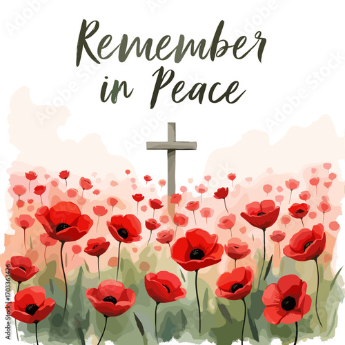 Remembrance Day banner, Remembrance Day poster, Lest We Forget banner, poppy flower design, Armistice Day poster, Veterans Day banner, memorial day remembrance, red poppy poster, military tribute bann