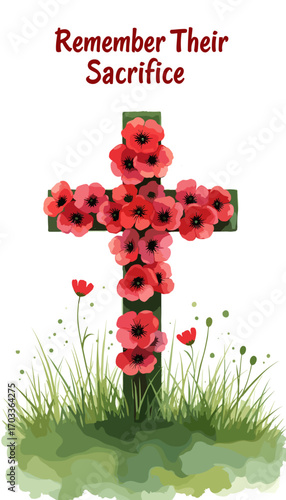 Remembrance Day banner, Remembrance Day poster, Lest We Forget banner, poppy flower design, Armistice Day poster, Veterans Day banner, memorial day remembrance, red poppy poster, military tribute bann