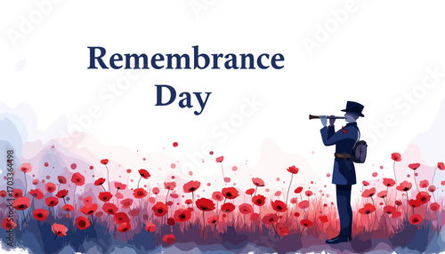 Remembrance Day banner, Remembrance Day poster, Lest We Forget banner, poppy flower design, Armistice Day poster, Veterans Day banner, memorial day remembrance, red poppy poster, military tribute bann