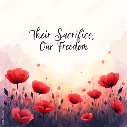 Remembrance Day banner, Remembrance Day poster, Lest We Forget banner, poppy flower design, Armistice Day poster, Veterans Day banner, memorial day remembrance, red poppy poster, military tribute bann