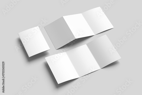A5 Trifold Brochure Mockup Blank