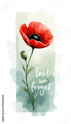 Remembrance Day banner, Remembrance Day poster, Lest We Forget banner, poppy flower design, Armistice Day poster, Veterans Day banner, memorial day remembrance, red poppy poster, military tribute bann