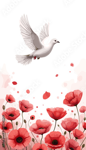 Remembrance Day banner, Remembrance Day poster, Lest We Forget banner, poppy flower design, Armistice Day poster, Veterans Day banner, memorial day remembrance, red poppy poster, military tribute bann