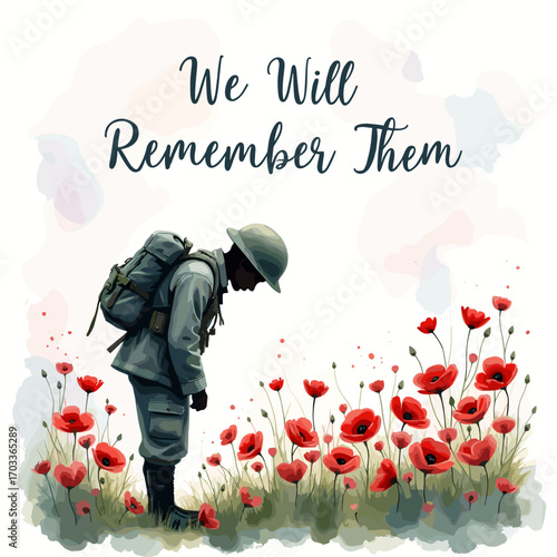 Remembrance Day banner, Remembrance Day poster, Lest We Forget banner, poppy flower design, Armistice Day poster, Veterans Day banner, memorial day remembrance, red poppy poster, military tribute bann