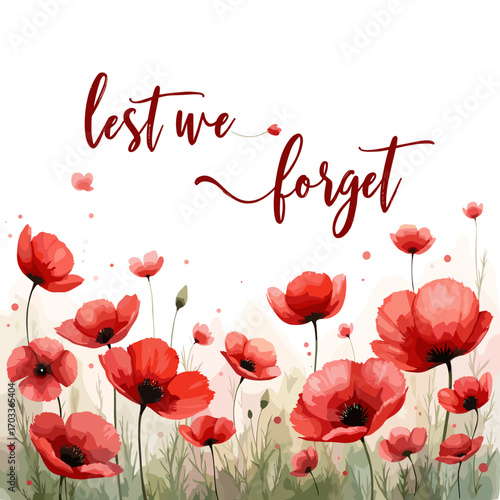 Remembrance Day banner, Remembrance Day poster, Lest We Forget banner, poppy flower design, Armistice Day poster, Veterans Day banner, memorial day remembrance, red poppy poster, military tribute bann