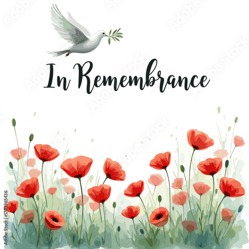 Remembrance Day banner, Remembrance Day poster, Lest We Forget banner, poppy flower design, Armistice Day poster, Veterans Day banner, memorial day remembrance, red poppy poster, military tribute bann