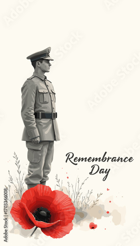 Remembrance Day banner, Remembrance Day poster, Lest We Forget banner, poppy flower design, Armistice Day poster, Veterans Day banner, memorial day remembrance, red poppy poster, military tribute bann