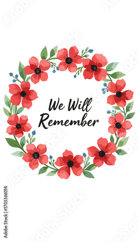 Remembrance Day banner, Remembrance Day poster, Lest We Forget banner, poppy flower design, Armistice Day poster, Veterans Day banner, memorial day remembrance, red poppy poster, military tribute bann